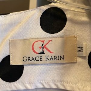 White polka dot dress